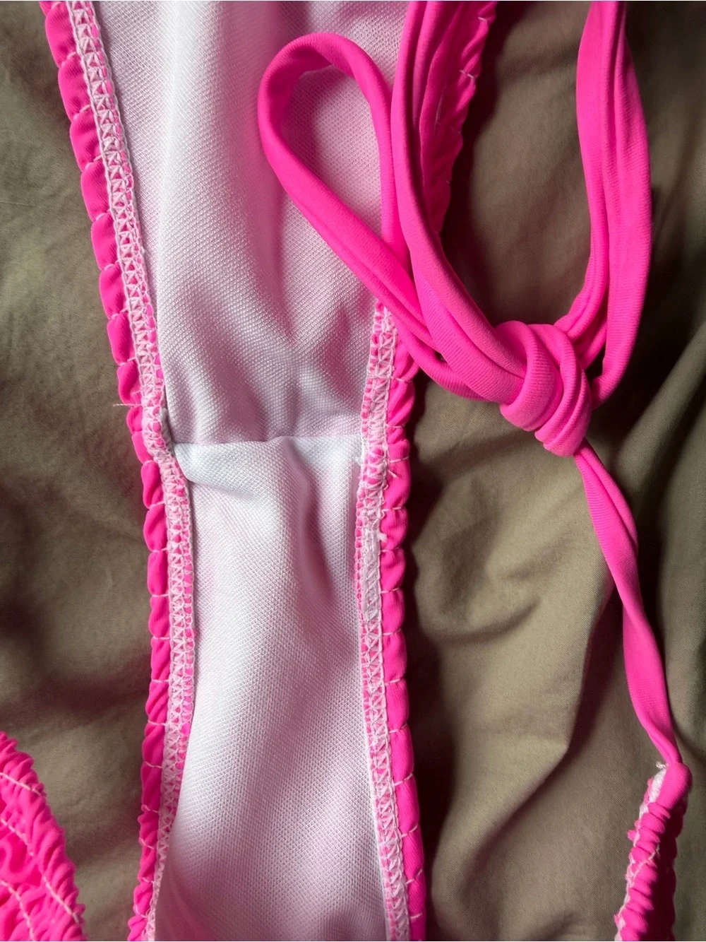 Hot Pink 2 Piece Bikini Set Womens Size M Vacation Summer Beach Tropical